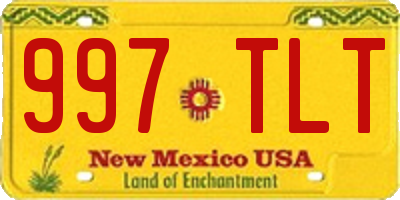 NM license plate 997TLT