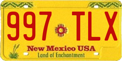 NM license plate 997TLX