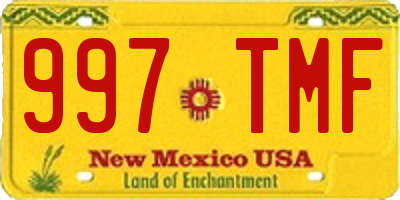 NM license plate 997TMF