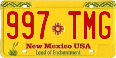 NM license plate 997TMG