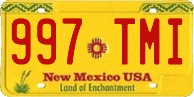 NM license plate 997TMI