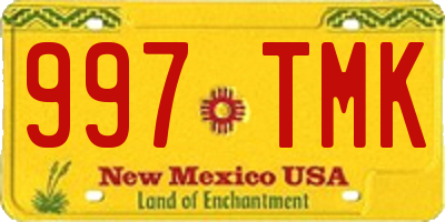 NM license plate 997TMK