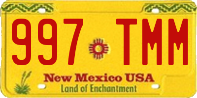 NM license plate 997TMM