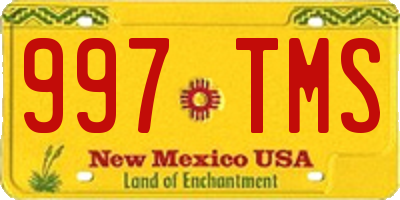 NM license plate 997TMS