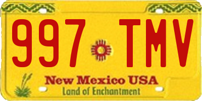 NM license plate 997TMV