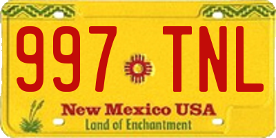 NM license plate 997TNL