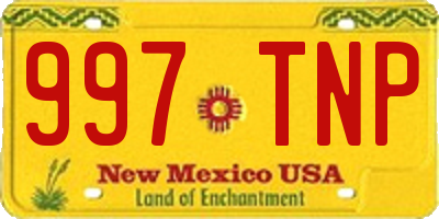 NM license plate 997TNP