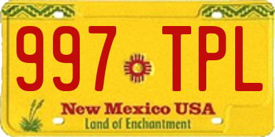 NM license plate 997TPL