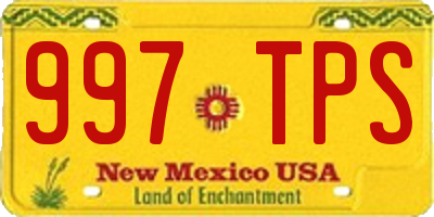 NM license plate 997TPS