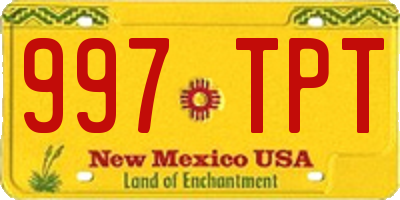 NM license plate 997TPT