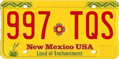 NM license plate 997TQS