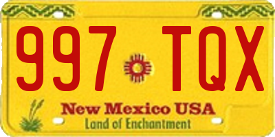 NM license plate 997TQX