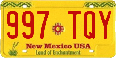 NM license plate 997TQY