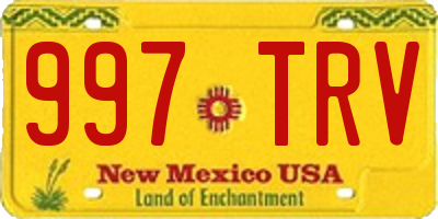 NM license plate 997TRV