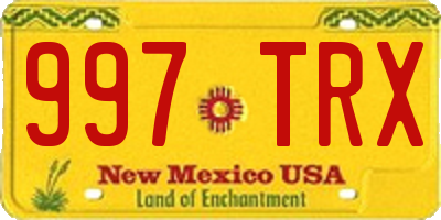 NM license plate 997TRX