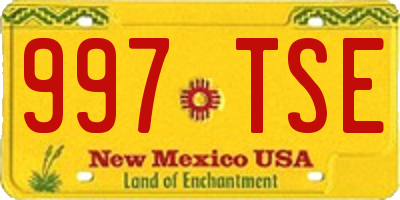 NM license plate 997TSE
