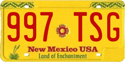 NM license plate 997TSG