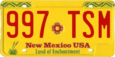 NM license plate 997TSM