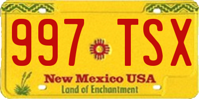 NM license plate 997TSX