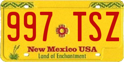 NM license plate 997TSZ