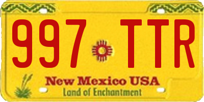 NM license plate 997TTR