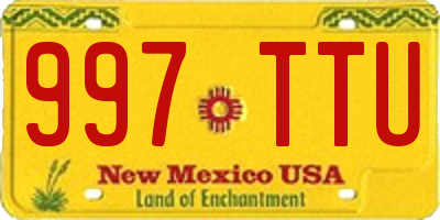 NM license plate 997TTU