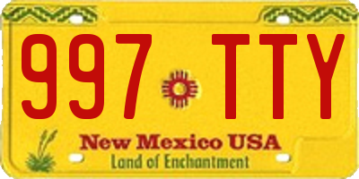 NM license plate 997TTY