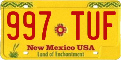 NM license plate 997TUF