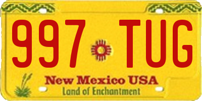 NM license plate 997TUG