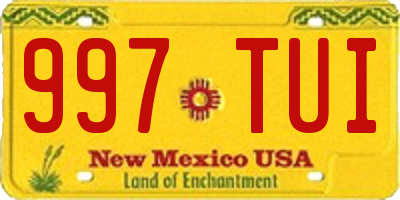 NM license plate 997TUI
