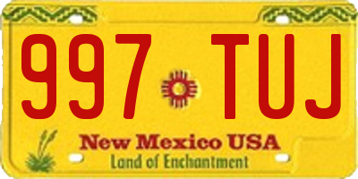NM license plate 997TUJ