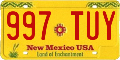 NM license plate 997TUY