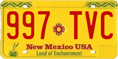 NM license plate 997TVC