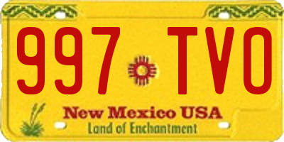 NM license plate 997TVO