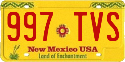 NM license plate 997TVS