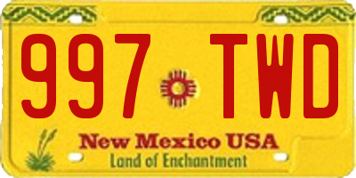NM license plate 997TWD