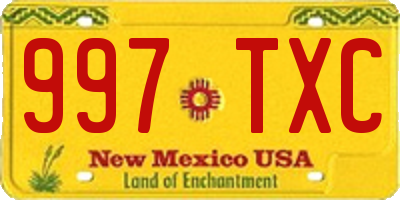NM license plate 997TXC