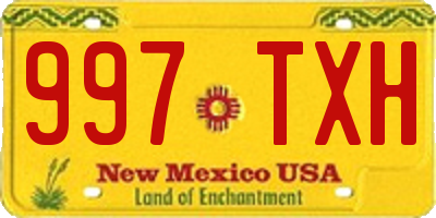 NM license plate 997TXH