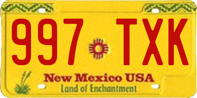 NM license plate 997TXK