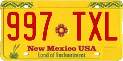 NM license plate 997TXL