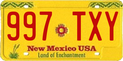 NM license plate 997TXY