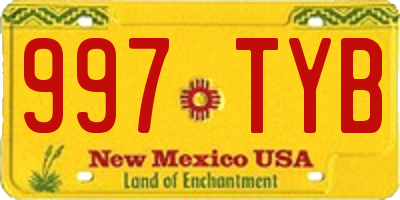 NM license plate 997TYB