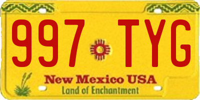 NM license plate 997TYG