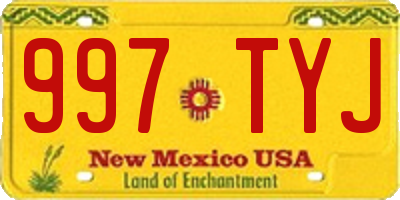 NM license plate 997TYJ