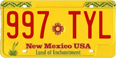 NM license plate 997TYL
