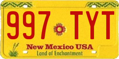 NM license plate 997TYT