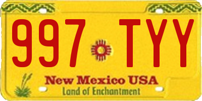 NM license plate 997TYY