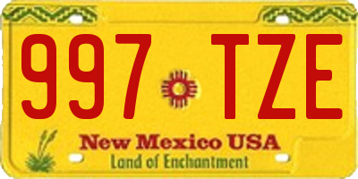 NM license plate 997TZE