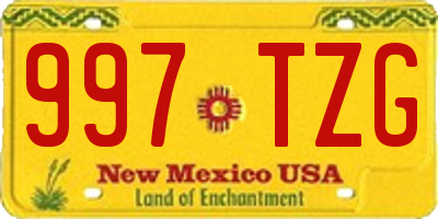 NM license plate 997TZG