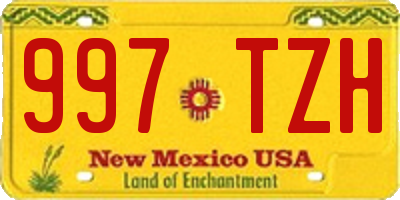 NM license plate 997TZH